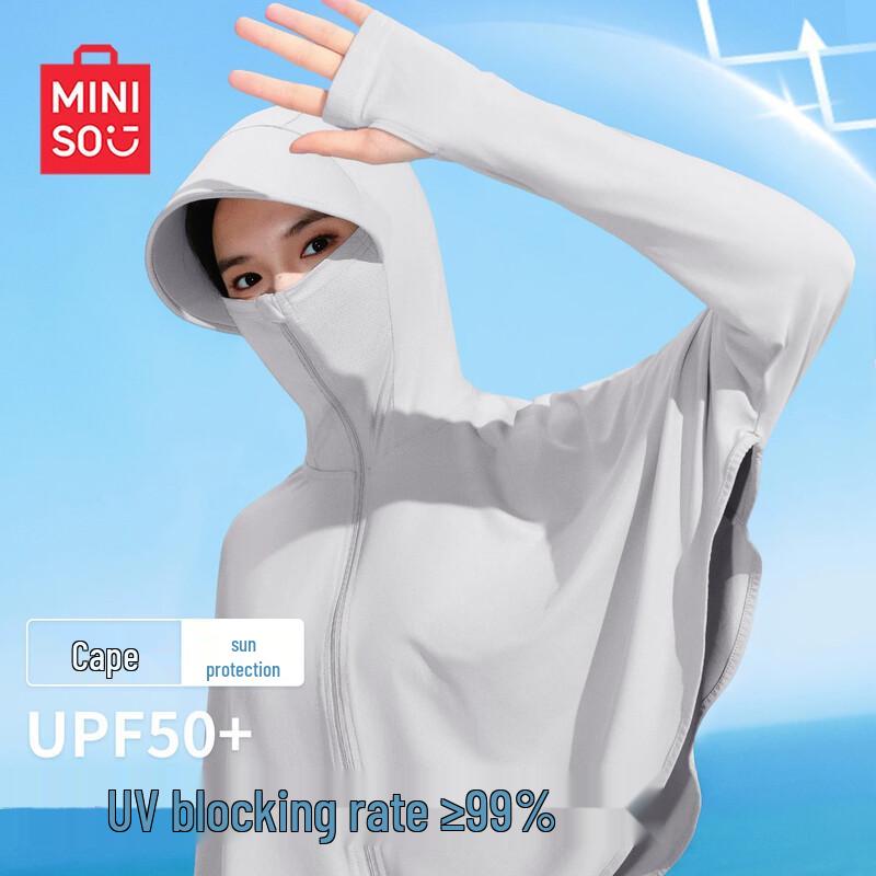 MINISO Women s Lightweight Hooded Sun Protection Jacket M