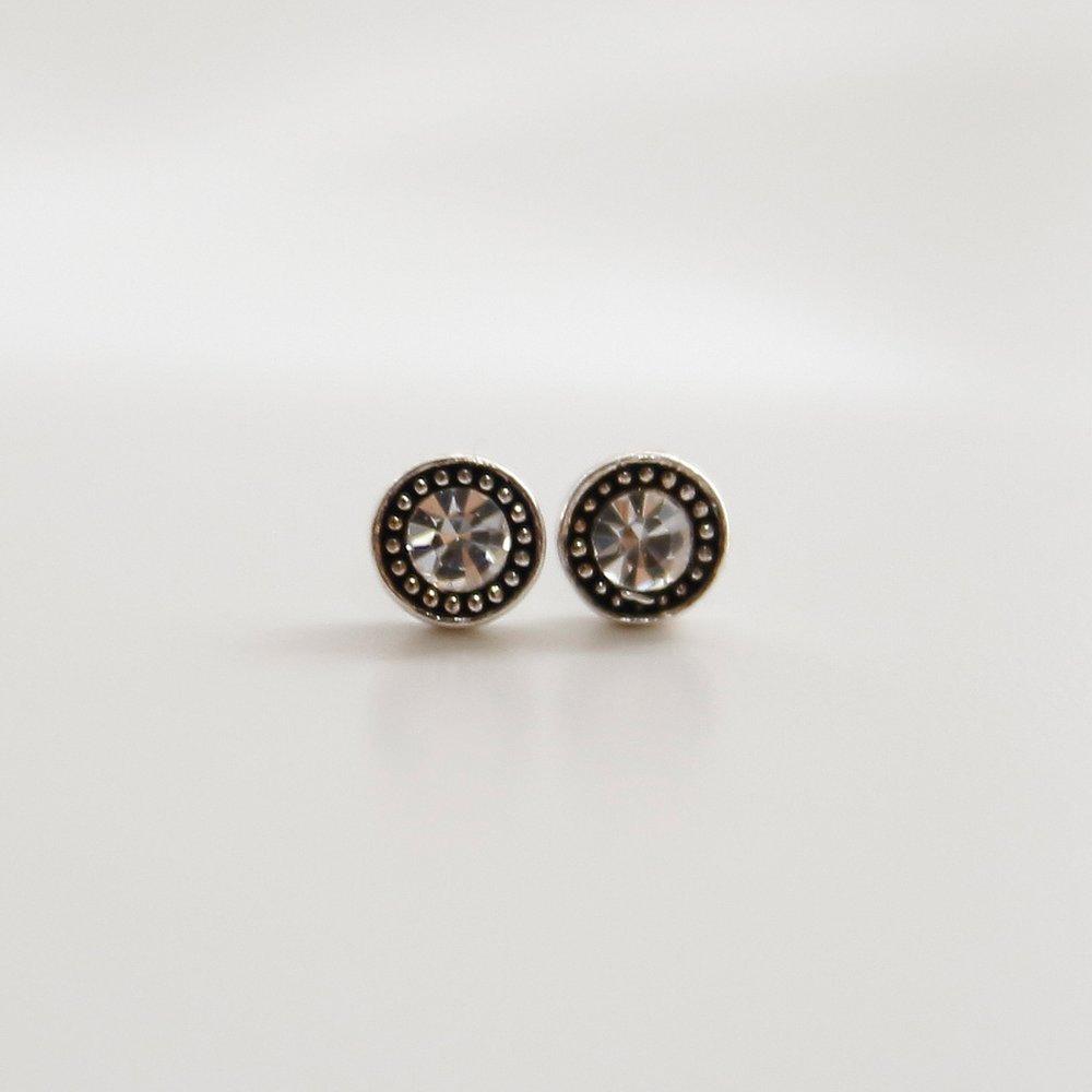 J.Lauren 0M03012 Antique Cubic Basic Silver Earrings