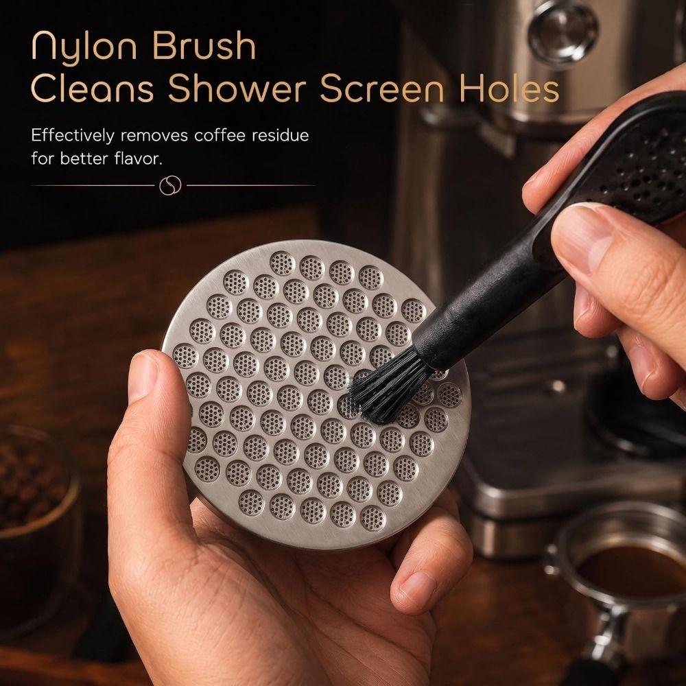 Dual Puck Screens Coffee Puck Screen Set Nylon Brush Portafilter Screen Kit Portafilter Setup