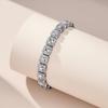 7mm 8mm S925 Sterling Silver Bezel Set Moissanite Tennis Bracelet Square Frame Round Cut Fine Jewelry  8.73-16.44 CTW