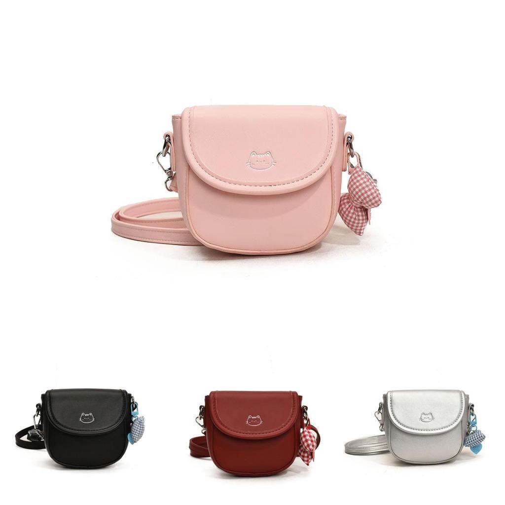 Cute Girl Pu Mini Saddle Bag With Print And Lightweight Design For Daily Use