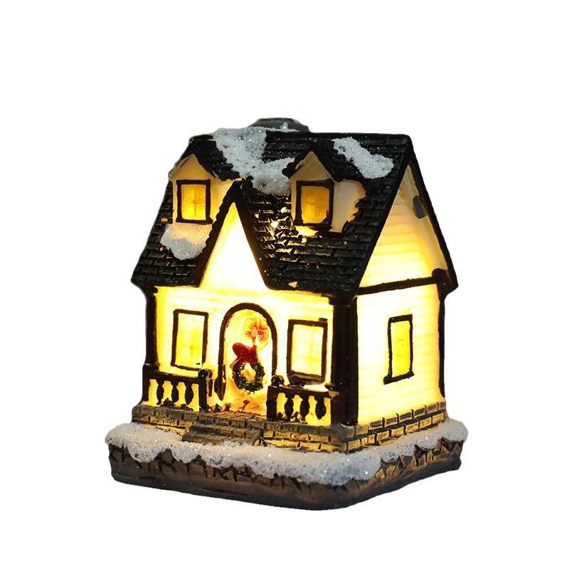 Christmas Decorations Resin Small House Micro-landscapeResin House Small Ornaments Gifts