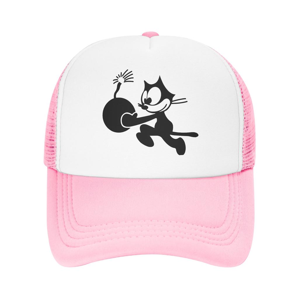 Retro Cartoon Comedy Felixed The Cat  Trucker Hats Trucker Cap Trucker Cap Adjustable Snapback Caps Mesh Baseball Caps