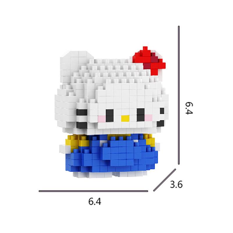 

Sanrio Micro Building Blocks Kirby Kuromi Anime Luffy Chopper Marioed Assembled Model Mini Brick Figure Toys For Kids Gifts No Box