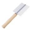 Pet Knot Trimmer Brush Dog Cat Knot Remover Comb Pet Grooming Tool Ideal for Long Curly Haired Animals Wooden Handle Comb.
