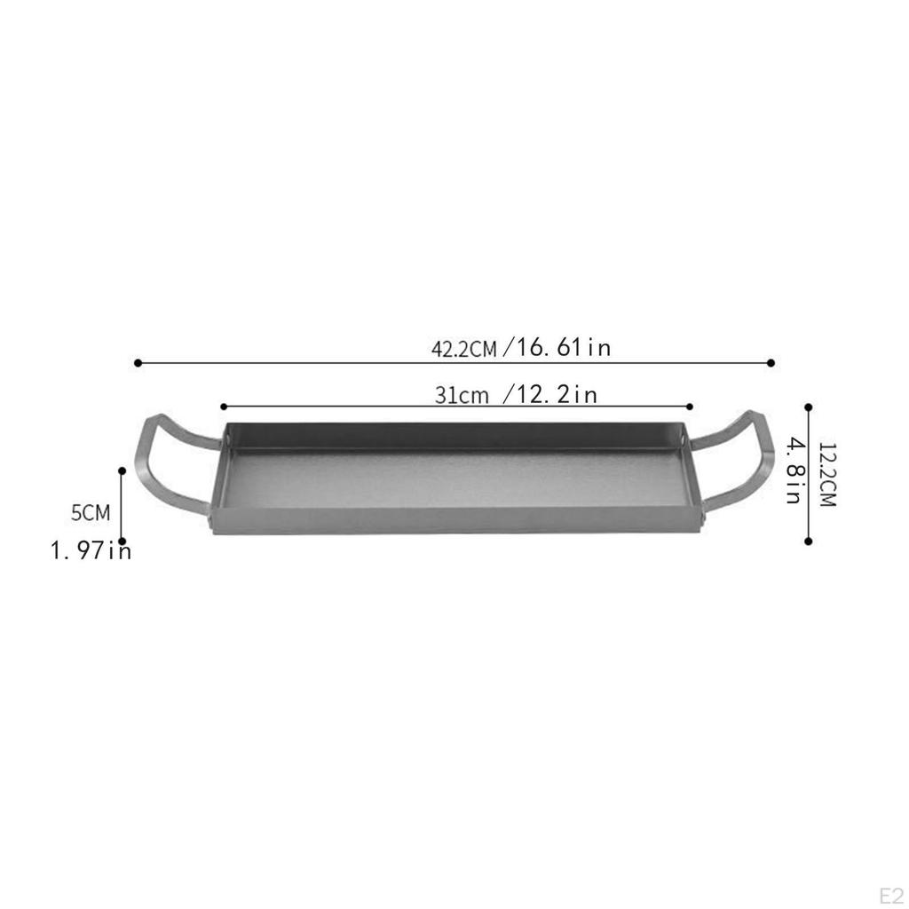 Rectangular Platters Baking Pan Breading Tray Stainless Steel Sheet for Desserts Home