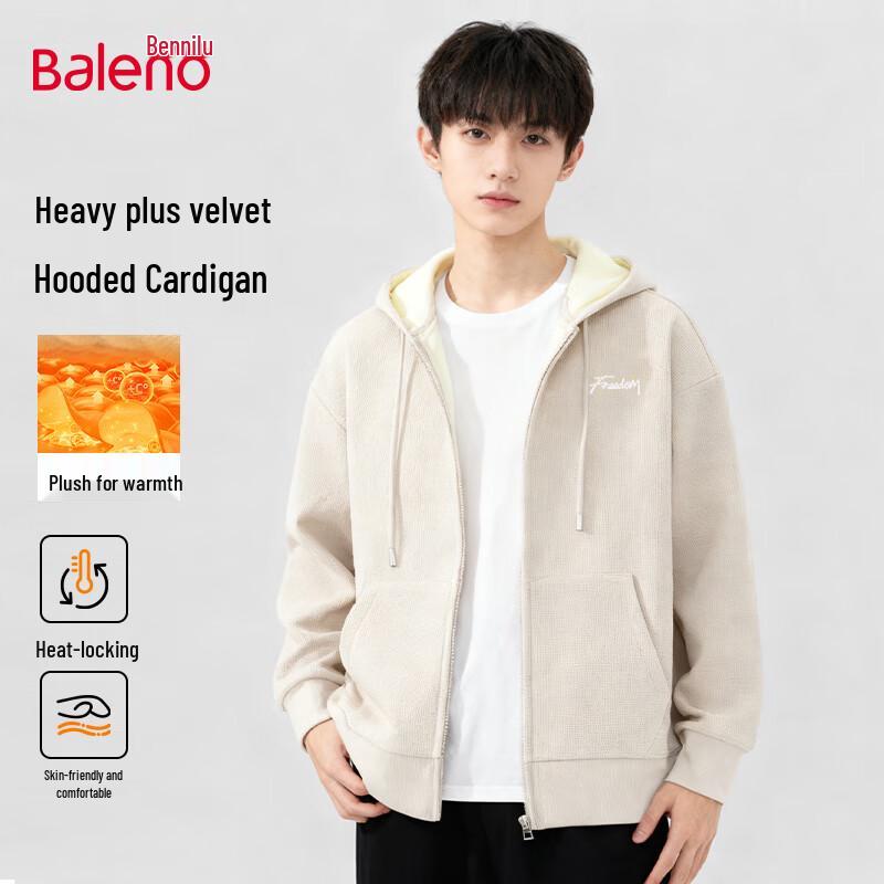 

Baleno Men s Heavyweight Plaid Fleece Lined Hooded Cardigan Sweatshirt XL