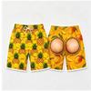 Tropical Fruit Pattern Beach Shorts for Men, Funny and Interesting, Pranky, Casual