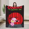 Courage Cowardlys Dog Flannel Blanket  Super Soft Throw Blanket for Couch Chair Airplane Travel Novelty Bedspread Sofa Bed Cover
