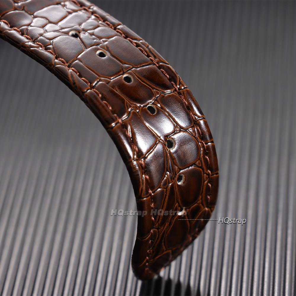 Cinturini per Orologi in Pelle con Motivo Coccodrillo Fibbia a Farfalla con Passante Uomo 12mm/14mm 16mm 18mm 19mm 20mm 22mm 24mm