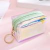 Holographic Mini Coin Purse Zipper Pastel Color Mini Keychain Bag Waterproof Portable Transparent PVC Wallet Spot Wholesale