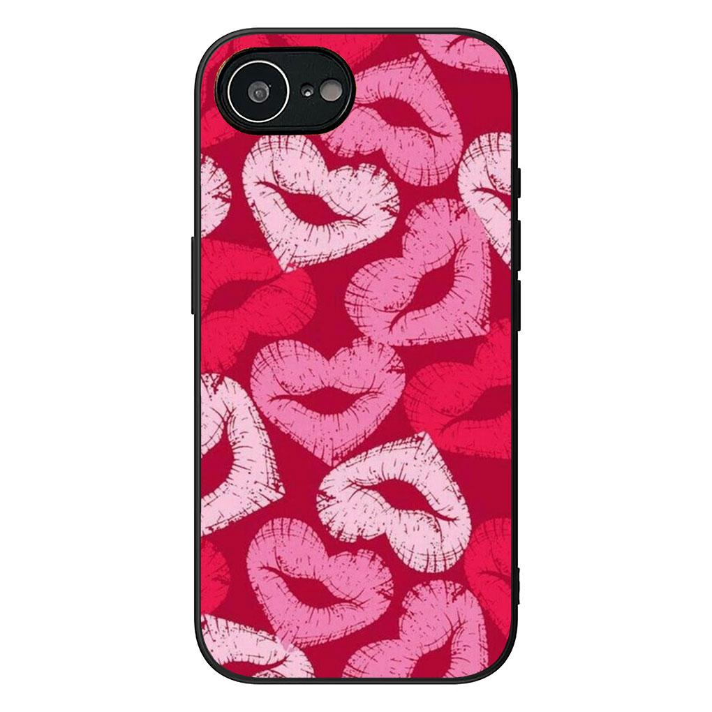 Cover for Samsung Galaxy S22 S21 S20 FE Ultra Plus A35 A36 A55 A37 A33 A34 A57 Coque Phone Case Pink Star Dark Red Heart Love