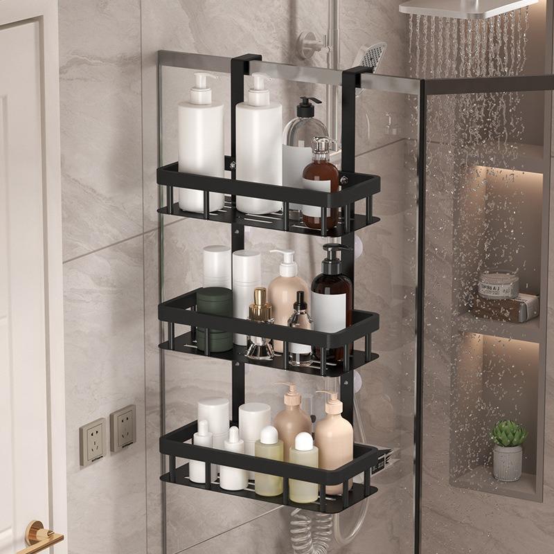 2/3 Tier Shower Organizer Rack No Drill Hanging Design Bathroom Caddy for Shower Essentials Storage Shelves