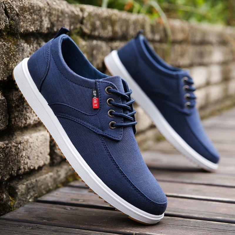 Autumn Spring Casual Breathable Linen Board Shoes Non-slip Trend Work Running Sports Men's Shoes