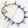 Harajuku Style Personality Fashion Punk Choker Necklace Goth Rivet Metal Spike Link Clavicle Chain For Women Men Jewelry