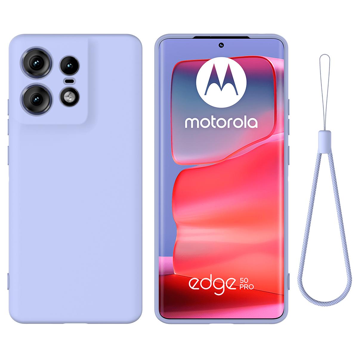 

For Motorola Edge 50 Pro 5G Case Soft Liquid Silicone Phone Cover Mobile Accessories Wholesale Purple