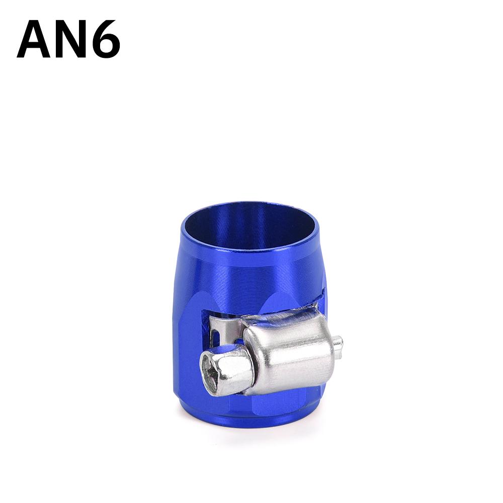 1pcs Hose Clamp AN4 AN6 AN8 AN10 AN12 Fuel Pipe Clip Oil Water Tube Hose Fittings Finisher Clamps Hex Finishers