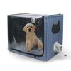 Nebulizer Dog Tent, Spacious Foldable Pet Nebulizer Nest with Double Holes, Multi-functional Dog Crate for Home Pet Hospital