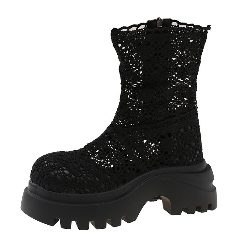 

Summer breathable women s boots women s literary street comfortable small platform shoes trendy versatile boots 40