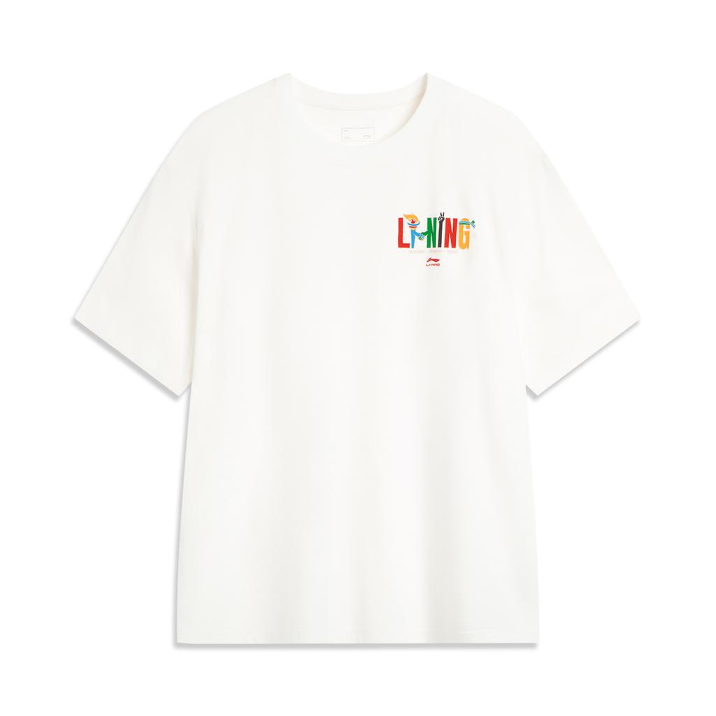 Li Ning Sports Life Collection T Shirt Unisex White AHSVE83-2