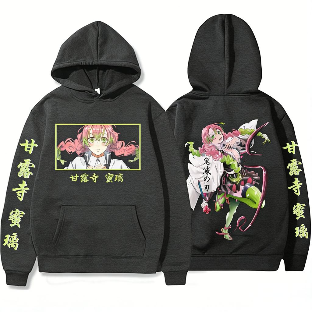 Kimetsu No Yaiba Anime Hoodie Unisex Jacke Kanroji Mitsuri Print Grafik Sweatshirt Streetwear Cosplay Langarm Oberteile