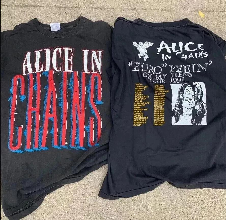 Винтажная футболка Alice In Chains Тур 1991 года размер S-5XL XL