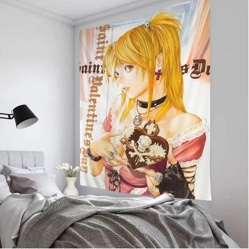 DDeath NNote Printed Wall Tapestry  Scifi Living Room Home Decor Rug Gothic Anime Themed Home Decor for Bedroom  Dorm