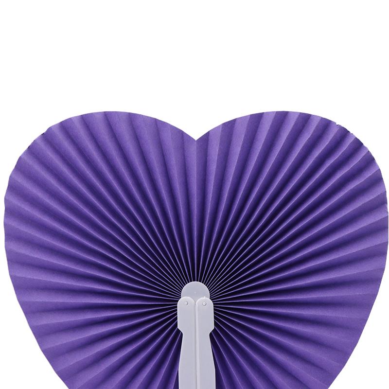 1Pc Wedding Heart-Shaped Paper Folding Fan For Birthday Party Souvenirs Anniversary Engagement Baby Baptisms Guest Gifts