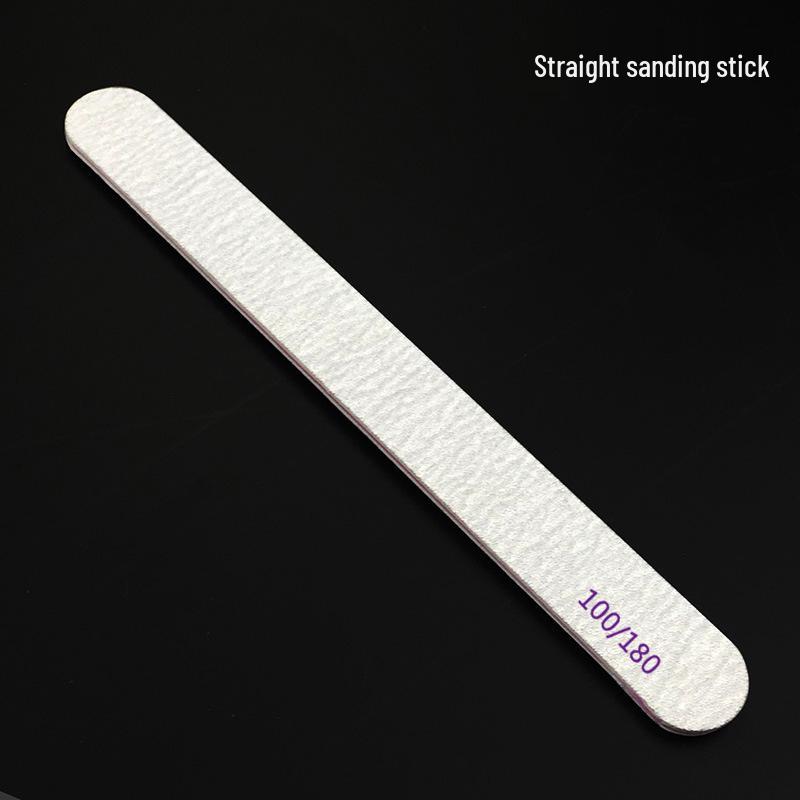 Professional Nail Sanding Files 100/180 Grit - Grey & White Sandpaper for Manicure & Grinding