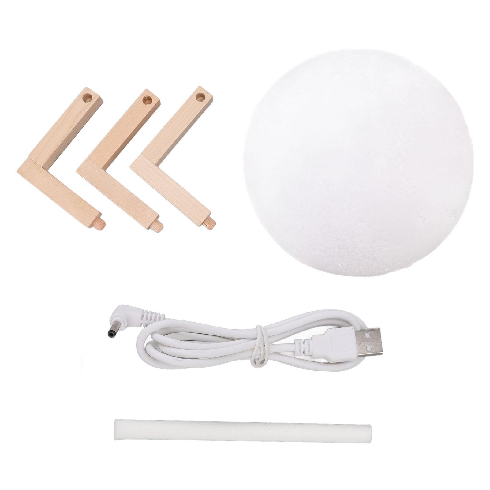 

Desk Humidifier 1600ml USB Power Warm Light Moon Style Timing Function Lunar Humidifier for Bedroom