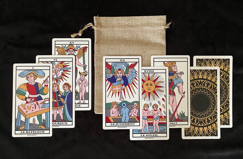 NARITAÏ Tarot "The Marseille" | Naritai | 22 Cards, Linen Drawstring Bag Included [Authentic]