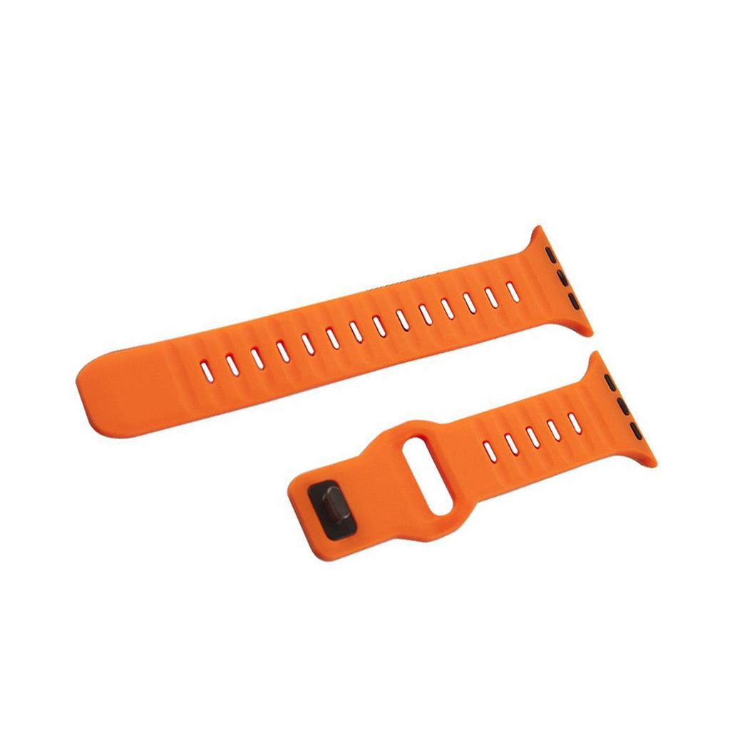 iWatch 7 Diamond Buckle S9 Silicone Strap with Wave Pattern for Apple Ultra Watch