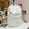 Rabbit Cute Star Bone Printed Student Backpack With Strap Decoration School For