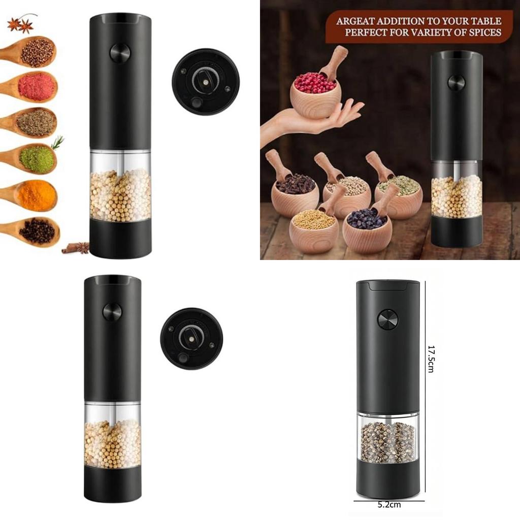 Electric Pepper Salt Grinder With Rechargeable Battery For Home Kitchen Gift