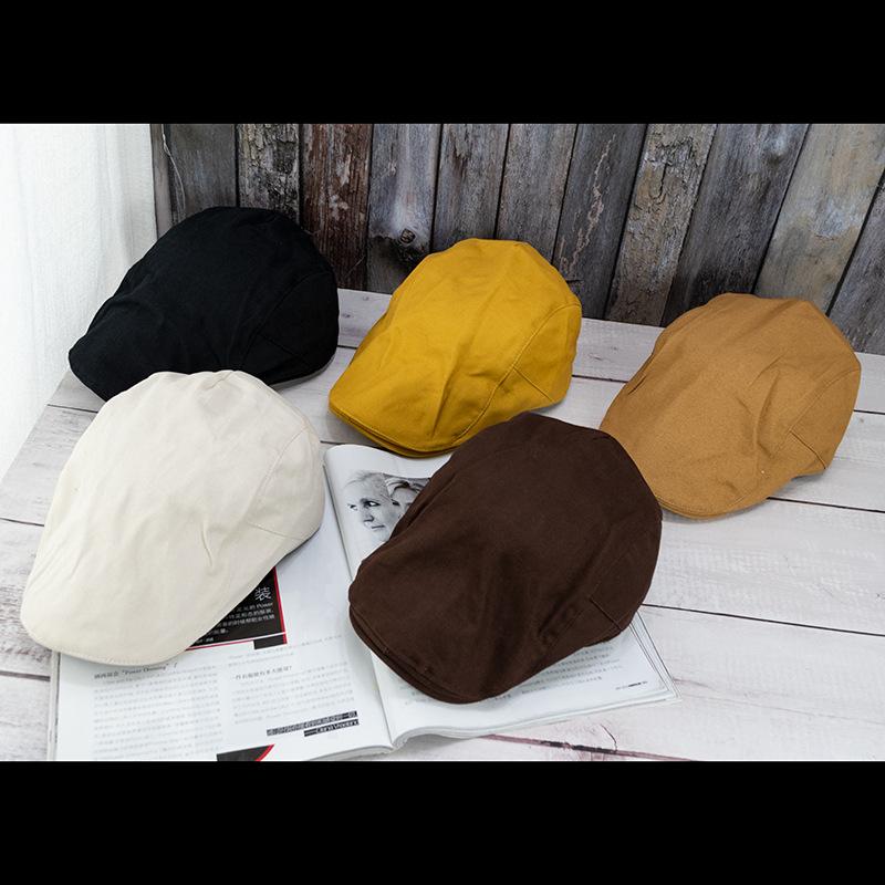 Hong Kong retro style vintage hat female spring summer autumn Internet celebrity forward hat Bere newsboy hat duck tongue Internet celebrity