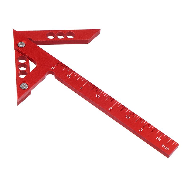 Régua de Centro Angular para Apoio de Liga de Alumínio Triângulo de 45 Graus Seta Régua de Posicionamento de Ângulo Reto Régua de Ângulo de 90 Graus