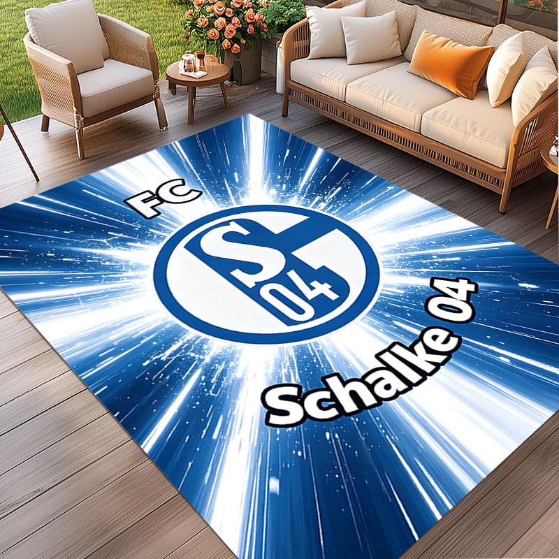 FC Schalke 04 Print Rug, Washable Floor Carpet, For Entryway Dorm Laundry Room Office Study, Home Decor Birthday Christmas Gift