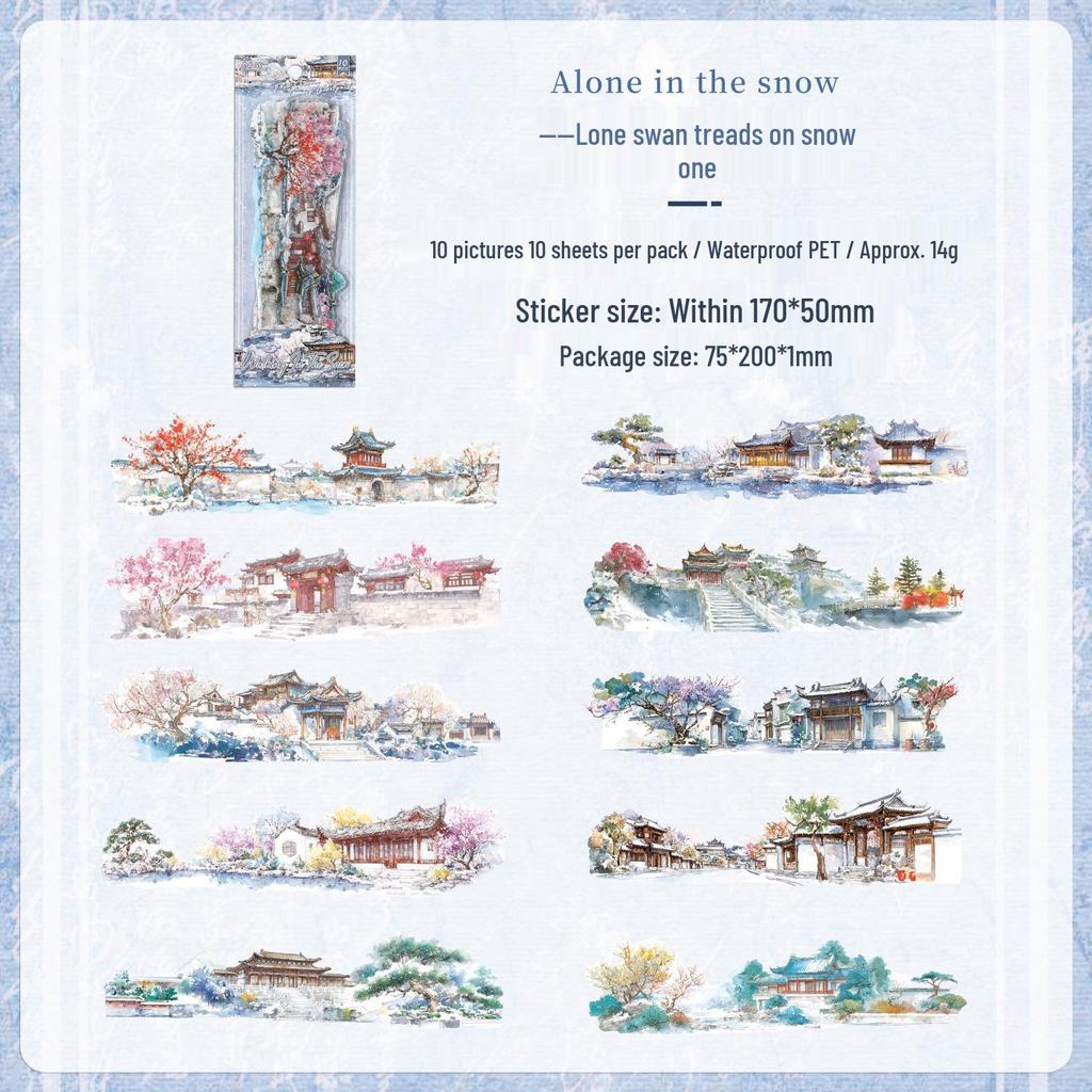 Yuezhen Four Seasons Waterproof PET Journal Stickers for Children and Cross-border Use