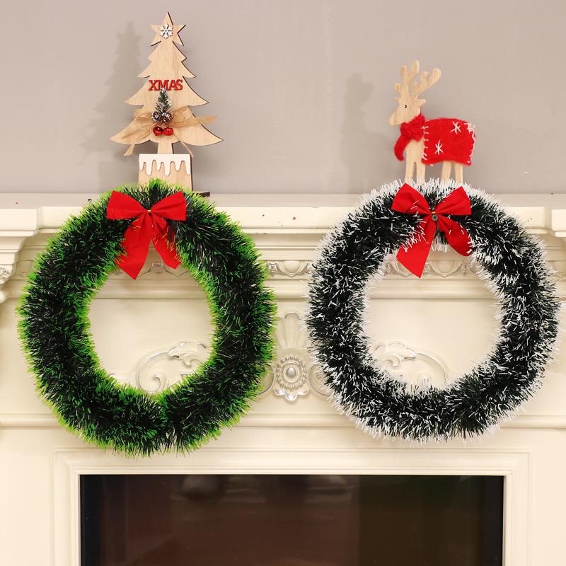 2/1Pcs Christmas Wreath Artificial Pendants DIY Xmas Tree Garlands Vines Door Wall Hanging Ornaments Xmas New Year Decorations