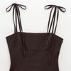 Spring 2025 Women's Slim Fit Vest with Bow Tie Strap Decoration