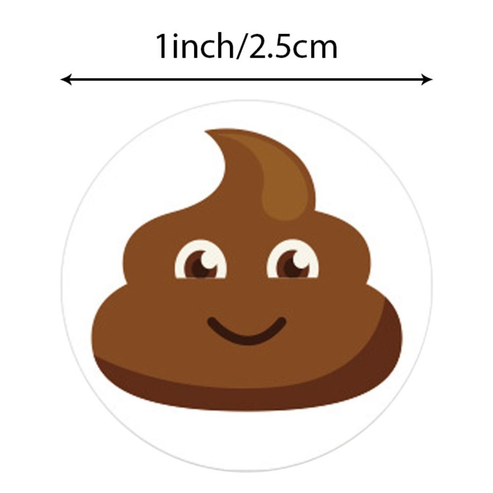 500pcs Funny Poop Emoticons Sticker Self-adhesive Reward Sticker Stationery Sticker  Home Decor