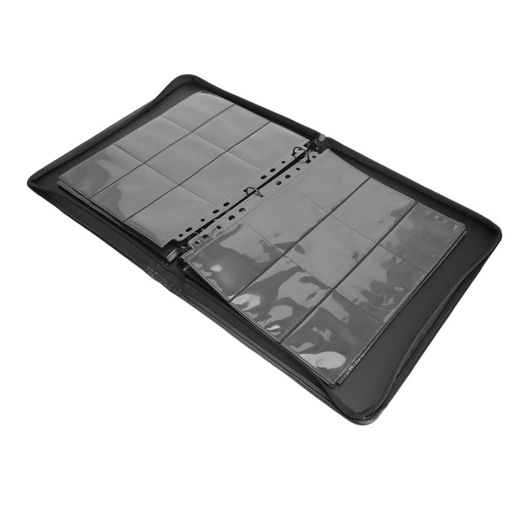 Card Binder Card Album 9 Pocket 20 Pages 360 Cards PP 3 Ring Clip Card Collection Holder for Standard Size Card Sport