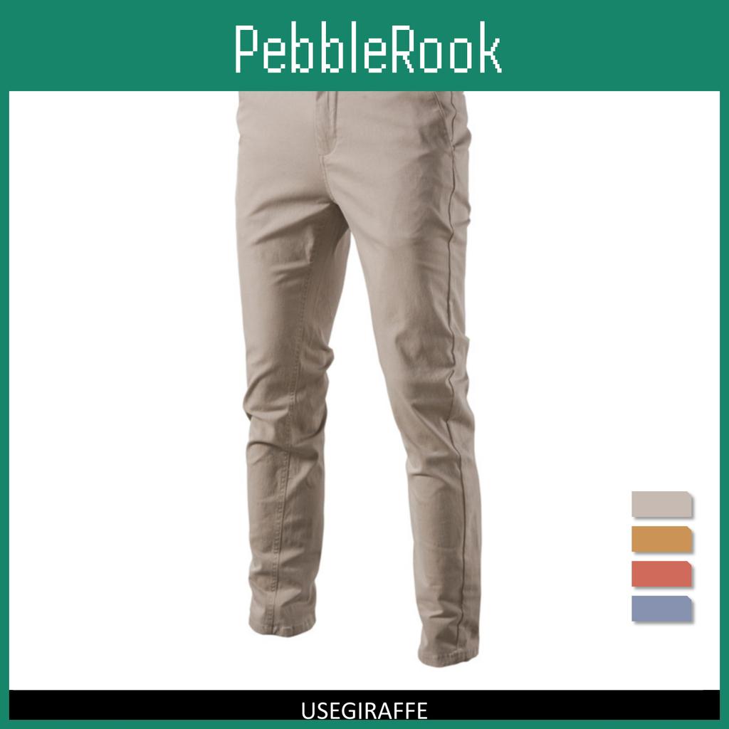 Men Cotton Casual 100 Pants Solid Color Slim Fit Mens Business Pants