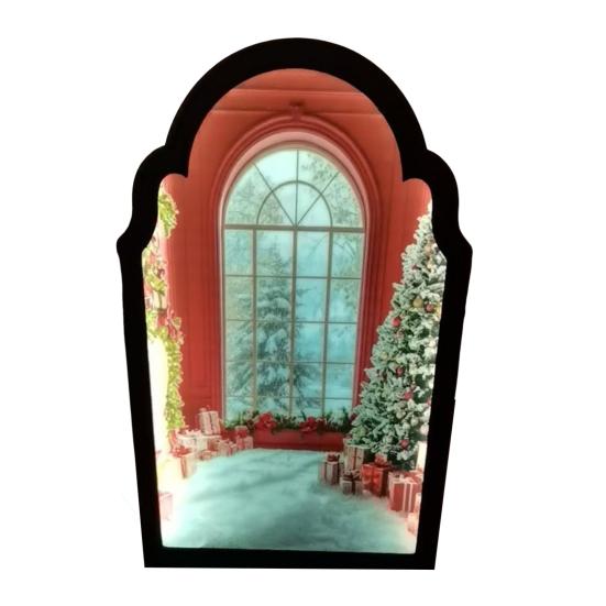 

Рождественское украшение USB-порт Голографическое зеркало Праздничная атмосфера Сверкающее рождественское украшение Домашняя вечеринка Празничный декор G