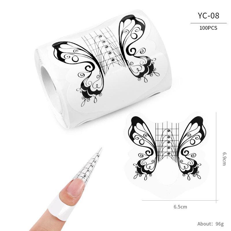 Nail Paper Tray, French Nail Phototherapy Nail Extension Tool, Nail Butterfly Rectangular Nail Paper Tray Direct Sales