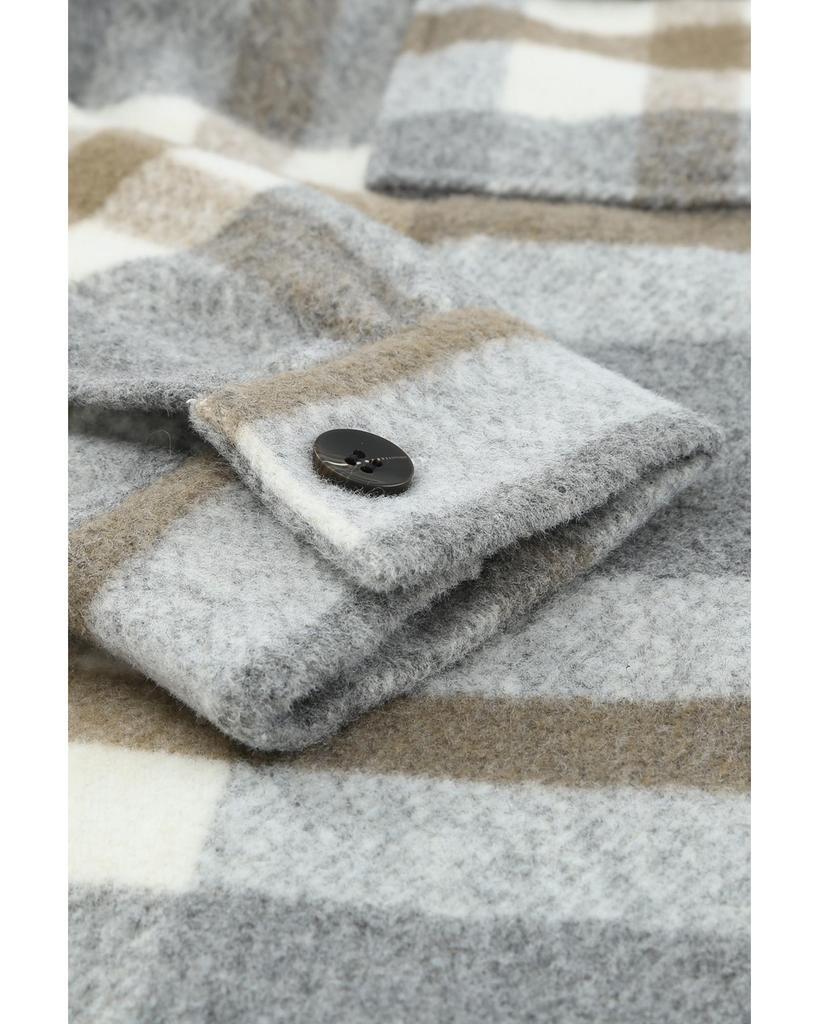 Azura Exchange Plaid Print Pocket Shacket