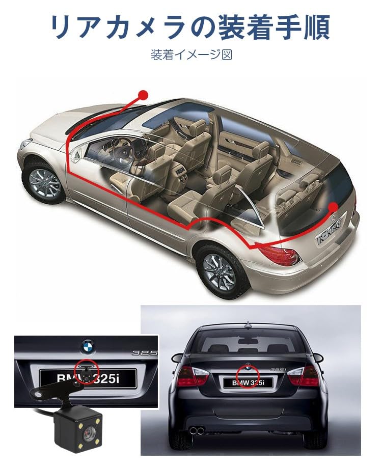 Dash Camera, Mirror Type, 1080P 10-inch IPS Touch Screen, 170° Wide Angle, Front and