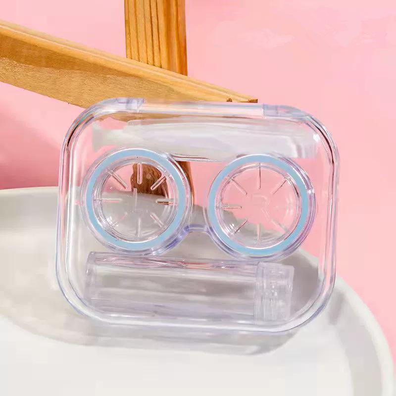 High Quality Portable Contact Lens Case for Women Transparent Beauty Companion Box Girls Contact Lenses Boxs