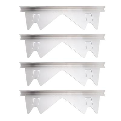 2 Pairs Stainless Steel Stove Gap Fillers 13.78 27.56in Adjustable Easy Clean Kitchen Stove Counter Gap Covers Silver