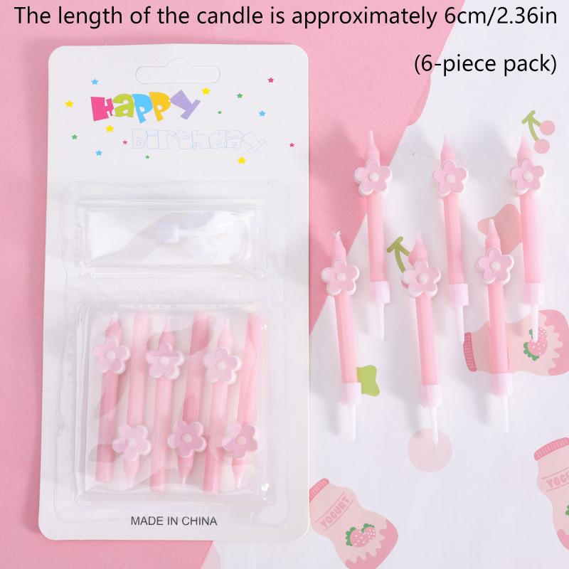 Kerzen Bunt 6 Stück/Packung Hochzeitsfeier Geburtstagstorte Kerzen Dekoration Partyzubehör für Kinder